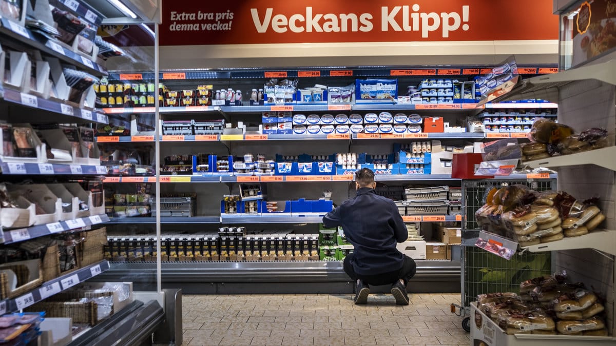 Priserna på mat sjunker. 