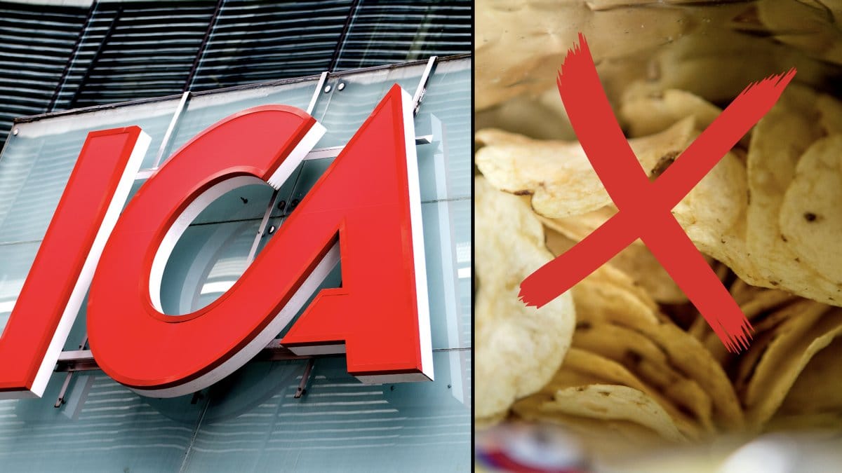 Handla chips i en Ica-butik