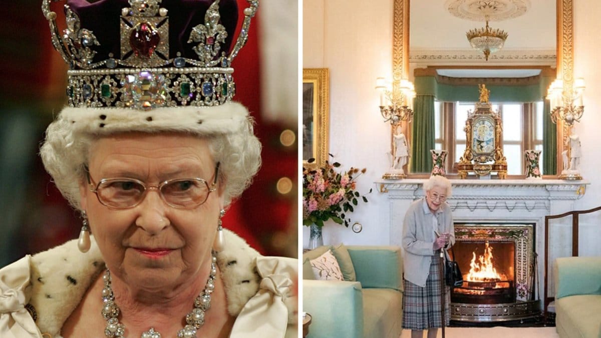 Drottningen på bild från i tisdags.