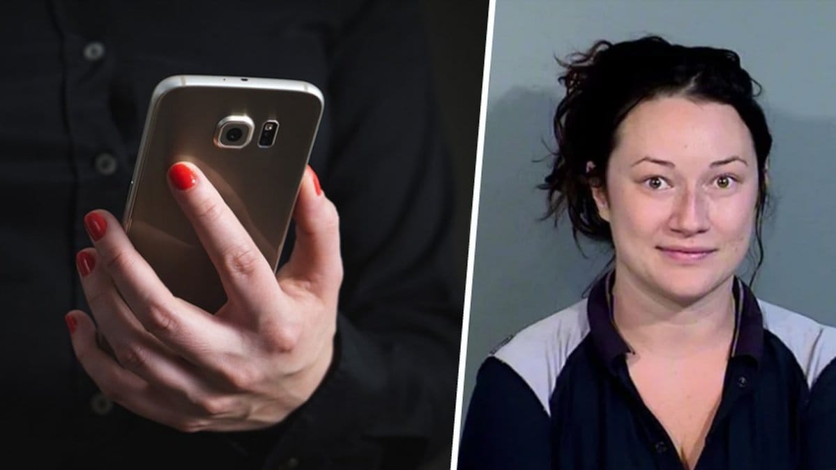  ​Jacqueline Claire Ades från Arizona, hand håller mobil