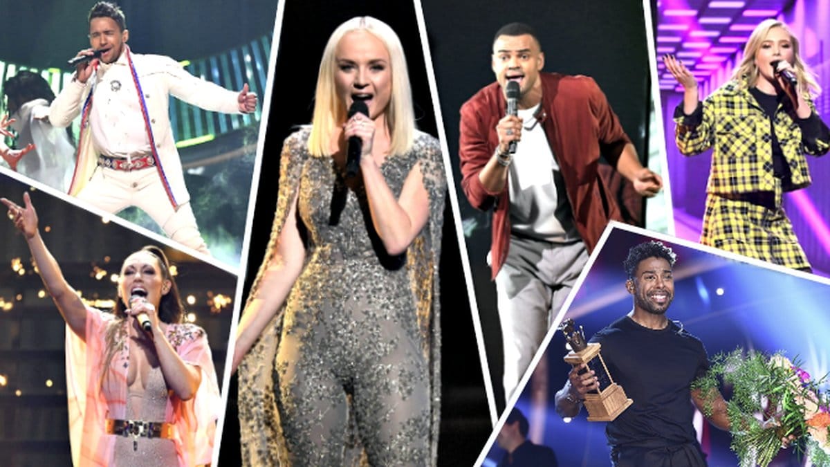 Jon Henrik, Lina Hedlund, Anna Bergendahl, Mohombi, Malou Prytz, John Lundvik