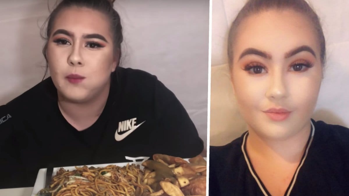 22-åringen vill bli den första mukbang-stjärnan på Youtube i Storbritannien.