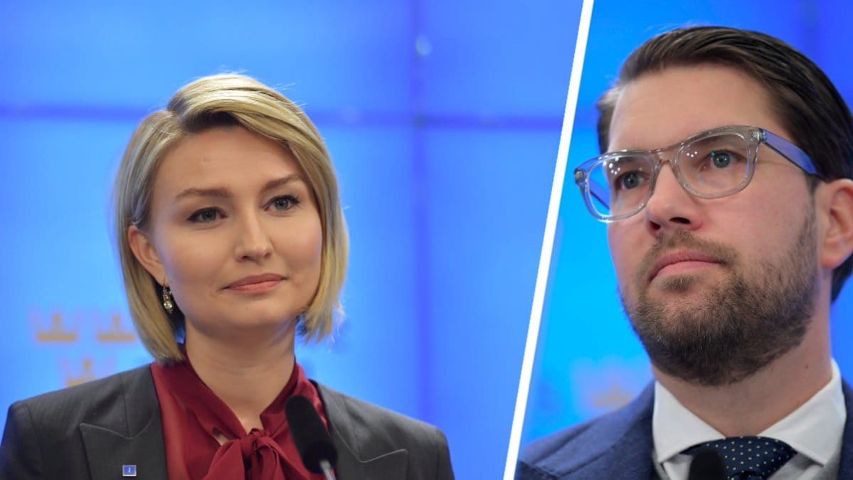 Ebba Busch Thor och Jimmie Åkesson. Kollage. 