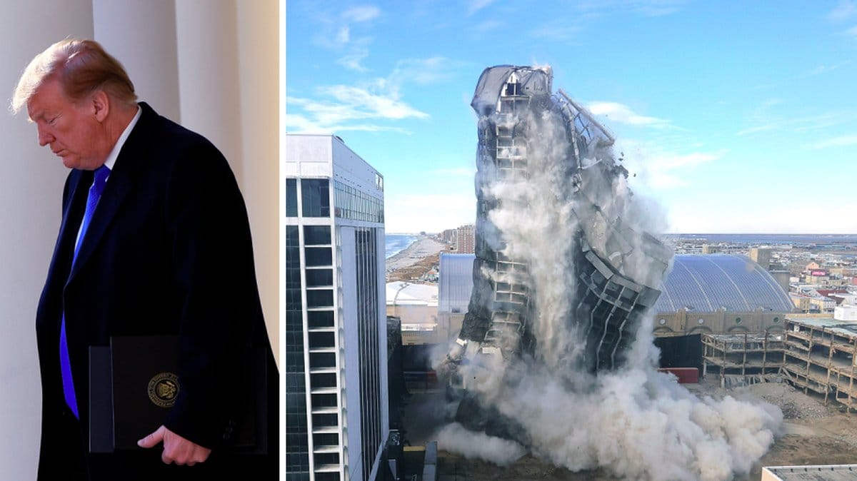 Donald Trumps tidigare hotell- och casinoverksamhet i Atlantic City har rivits.