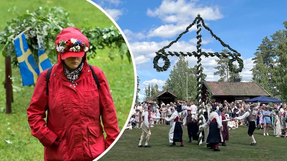 Midsommarstång, regnig midsommar