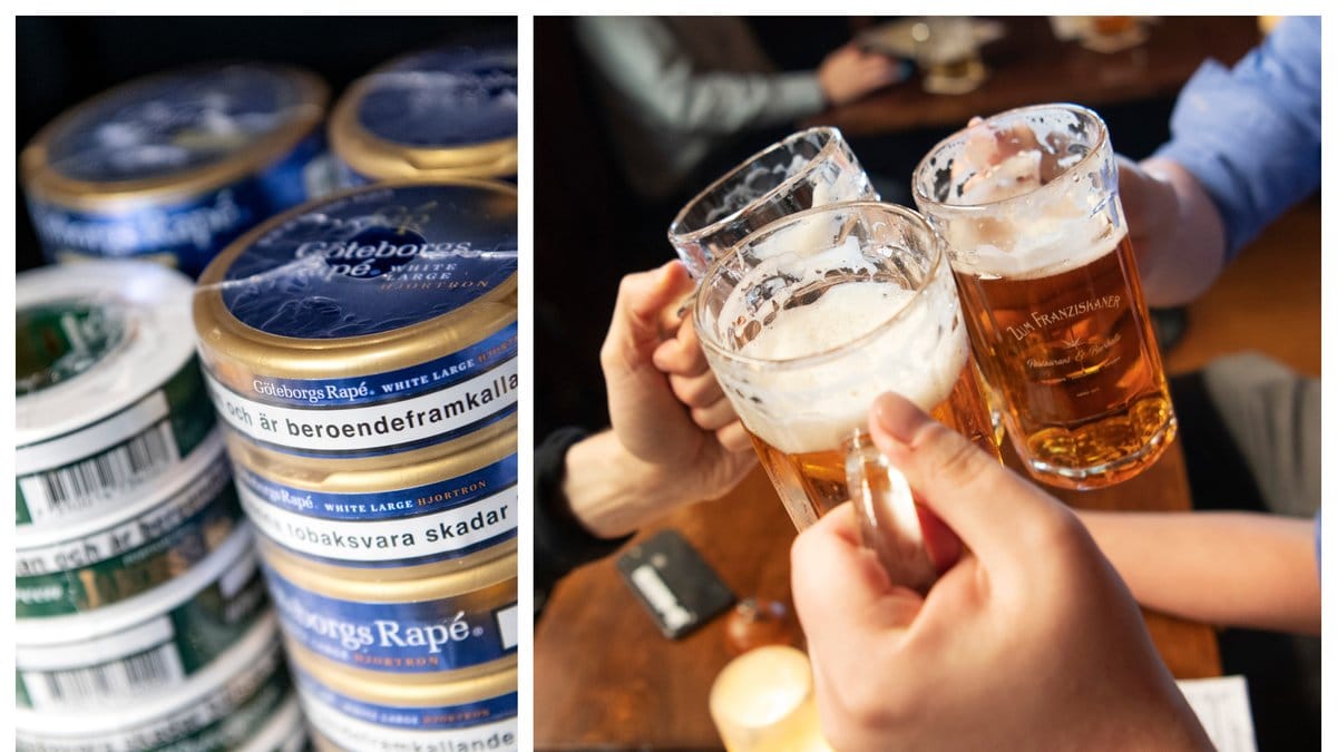 Regeringen föreslår höjd skatt på alkohol och tobak.