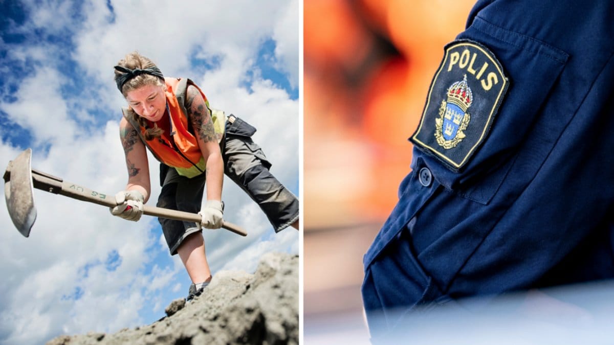 En benbit har hittats på en gammal tipp i Etelhem på Gotland.