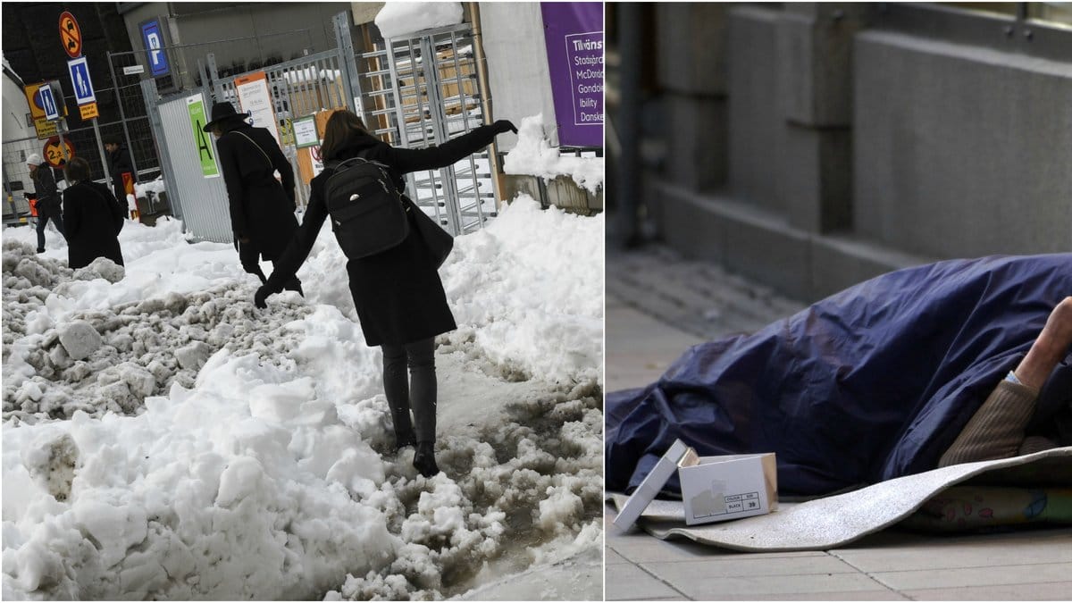 Snökaos i Sverige