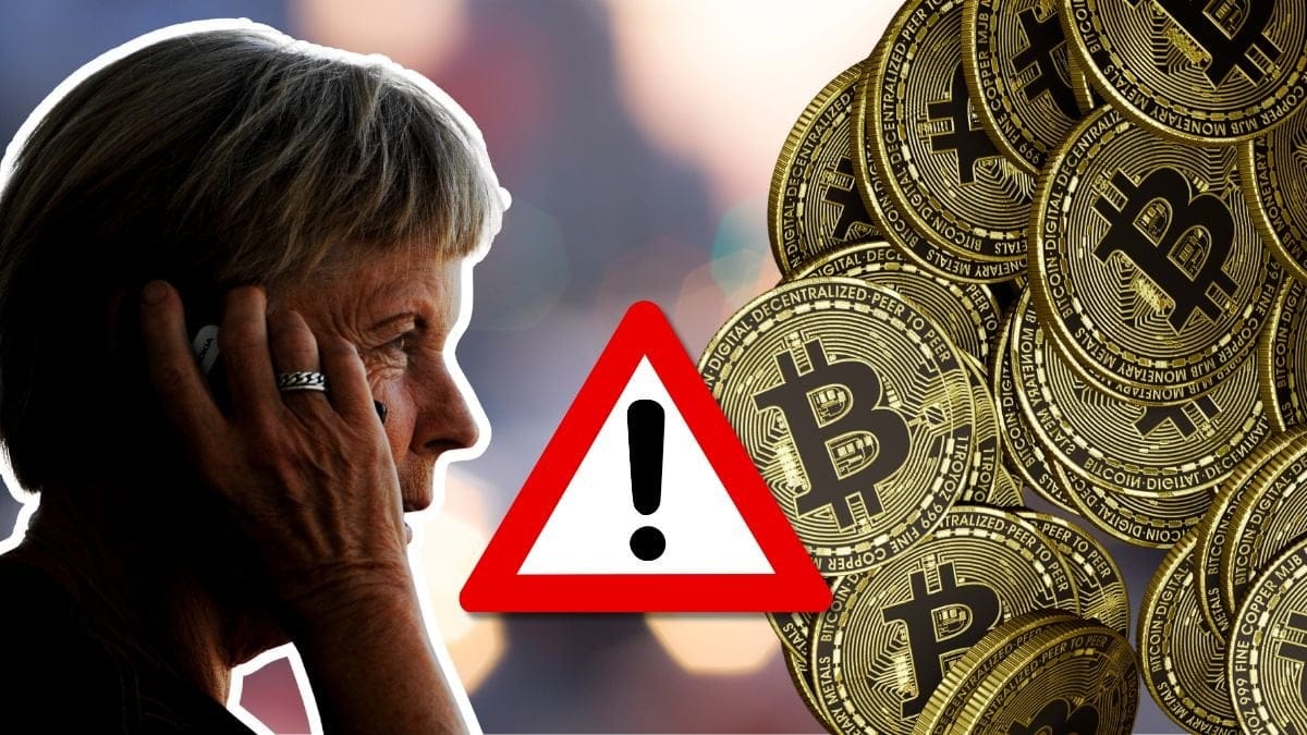 Kvinna som pratar i telefon och Bitcoin