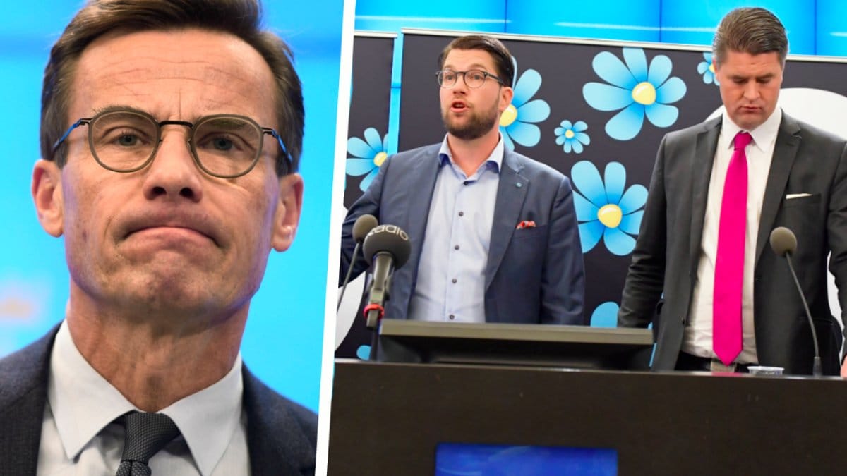 Ulf Kristersson, Jimmie Åkesson och Oscar Sjöstedt. Kollage. 