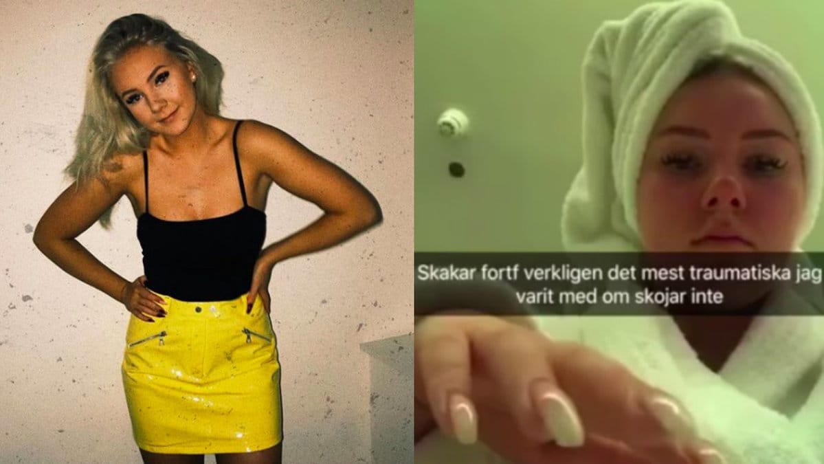 Linn Ahlborg fastnade i duschen under sin resa i Lissabon.