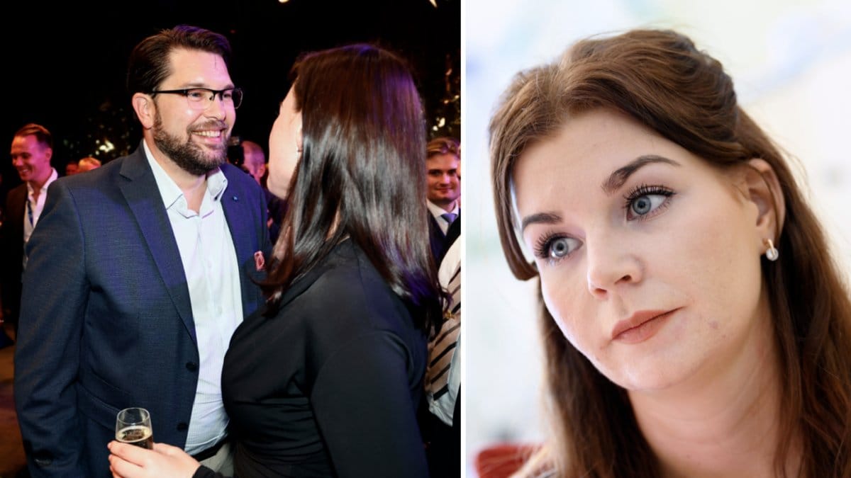 SD-toppen Louise Erixon, före detta sambo till Jimmie Åkesson, närvarade inte på partiets valvaka