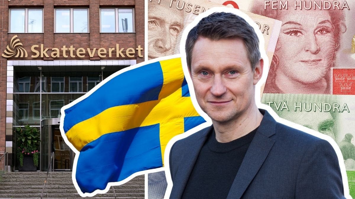 Skatteverkets entré, Johan Schauman på Skatteverket och svenska sedlar