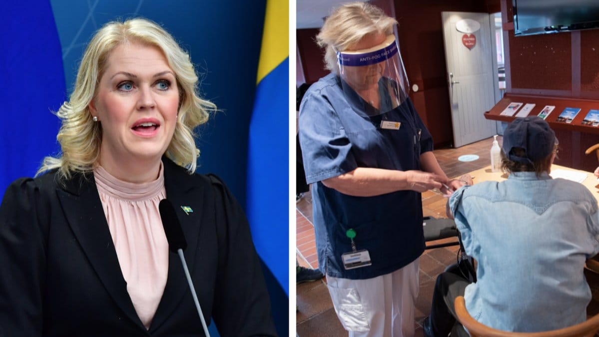 Lena Hallengren kom bed besked om vaccin.