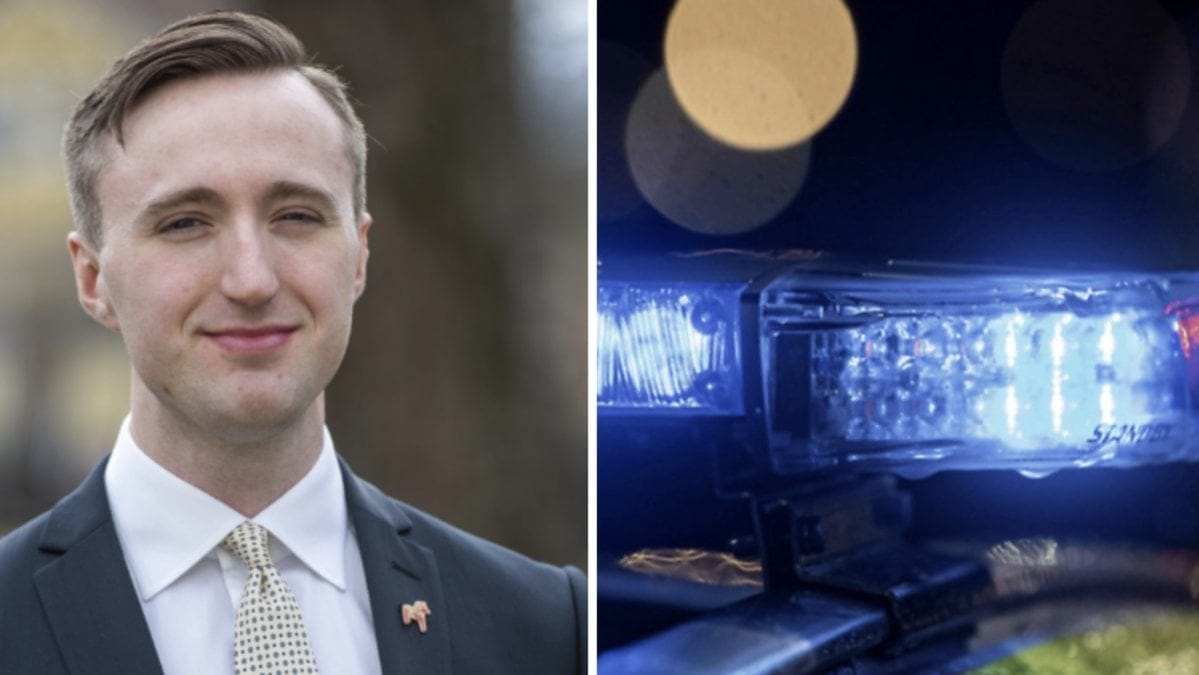 Rasmus Giertz (SD) ska under natten till lördagen ha blivit attackerad av tre främmande män.