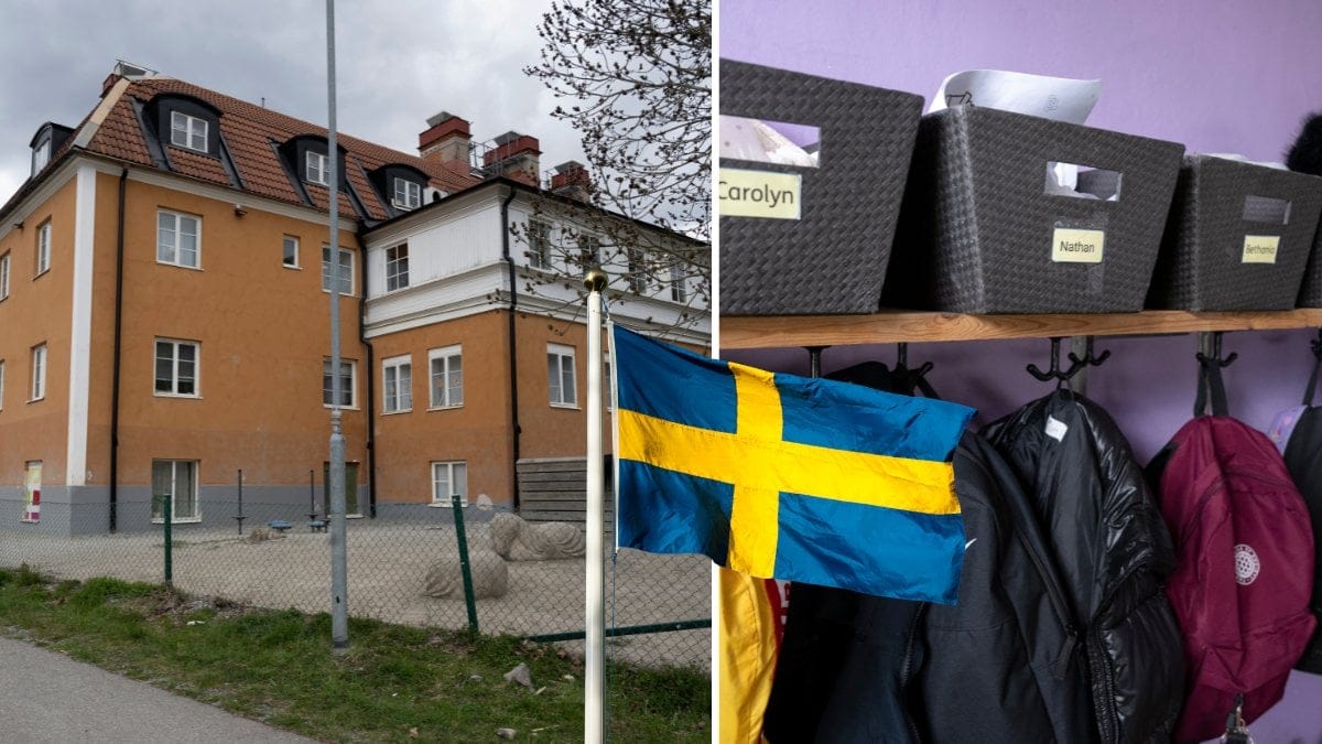 Sverige, flaga, skola. kläder