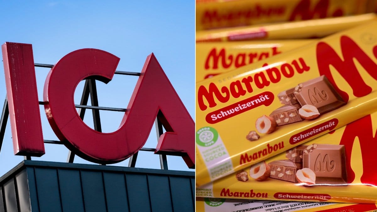 Bild på Ica och Marabou-choklad.