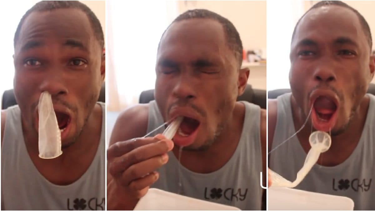 Snorting Condom Challenge sprids i sociala medier