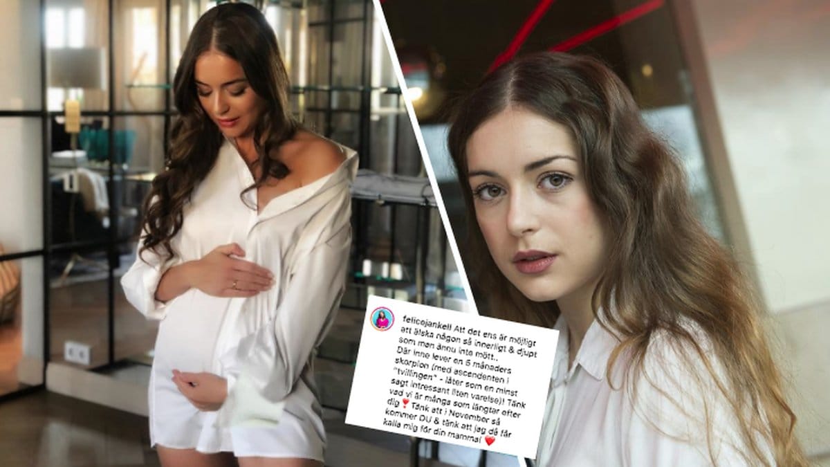 Felice Jankell är gravid med sitt första barn. 