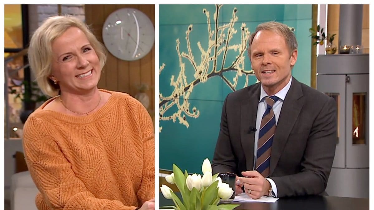 Meteorologen Ulrika Elvgren visade upp en bild som ledde till skratt i studion.