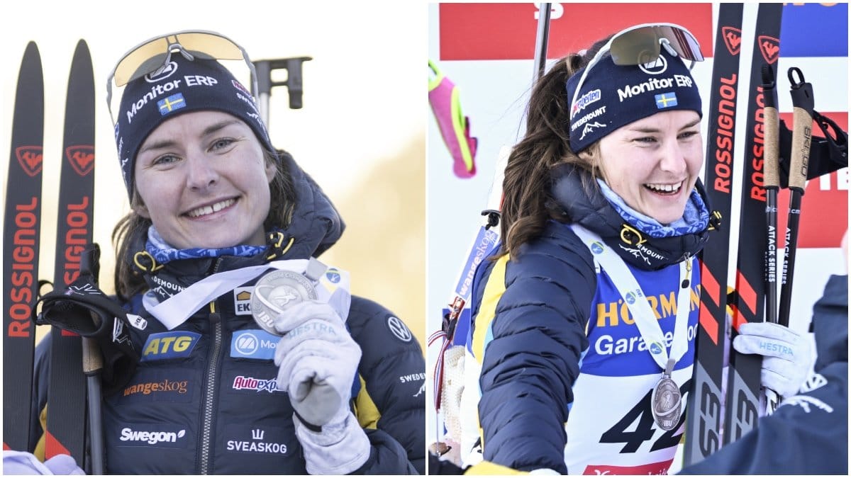 Ella Halvarsson firade silvermedaljen ordentligt