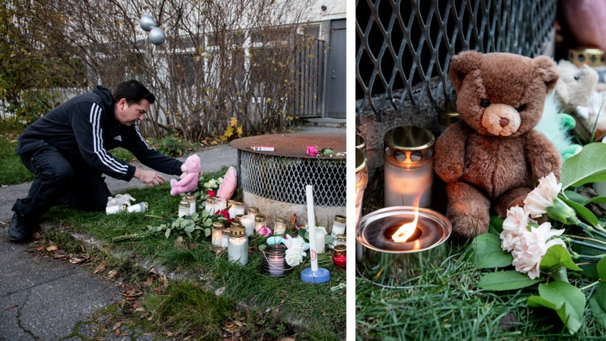 Grannar och boende i Hässelby samlades för att hedra barnen.