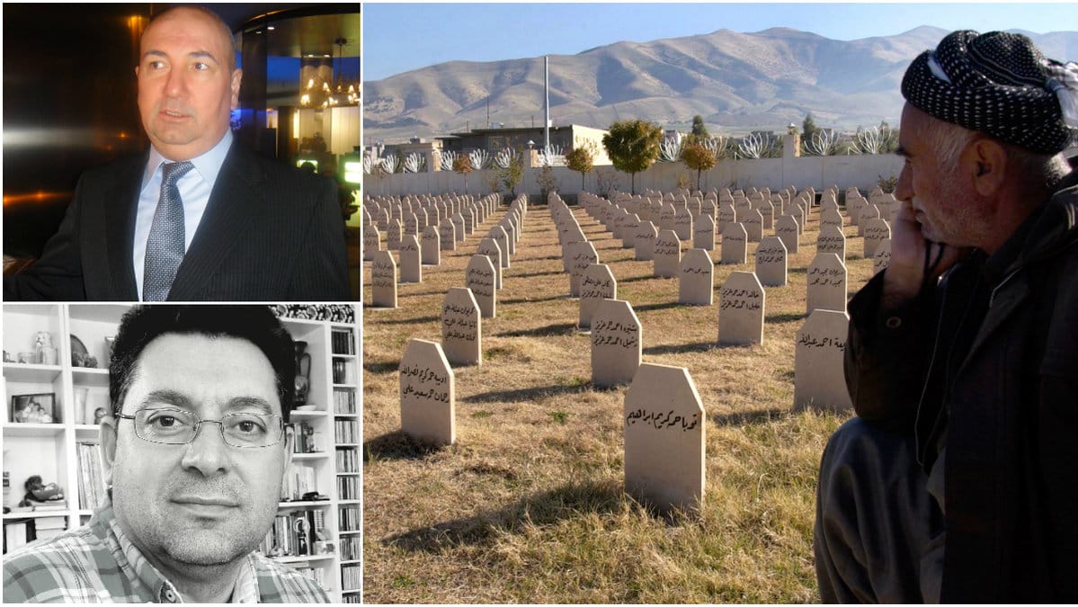 Man sitter vid begravningsplats Halabja