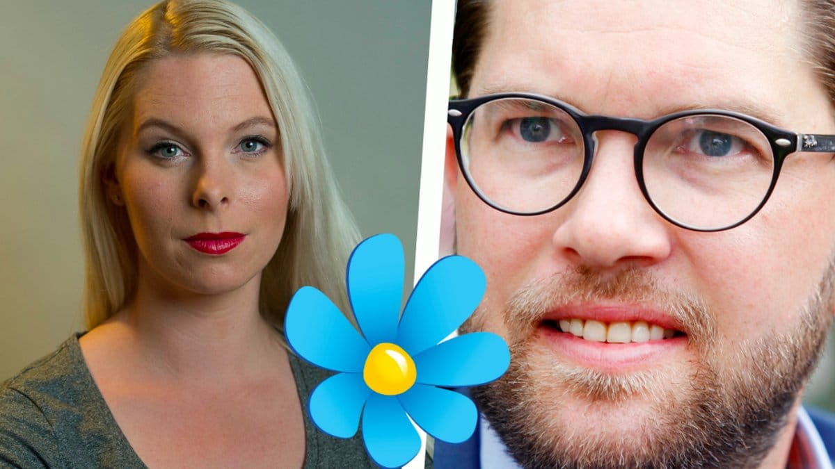 Hanna Wigh och Jimmie Åkesson. Montage. 