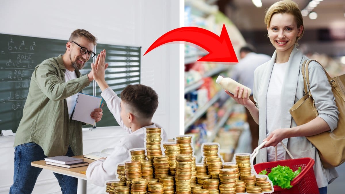 Pengar, Lärare, Kvinna, Mat