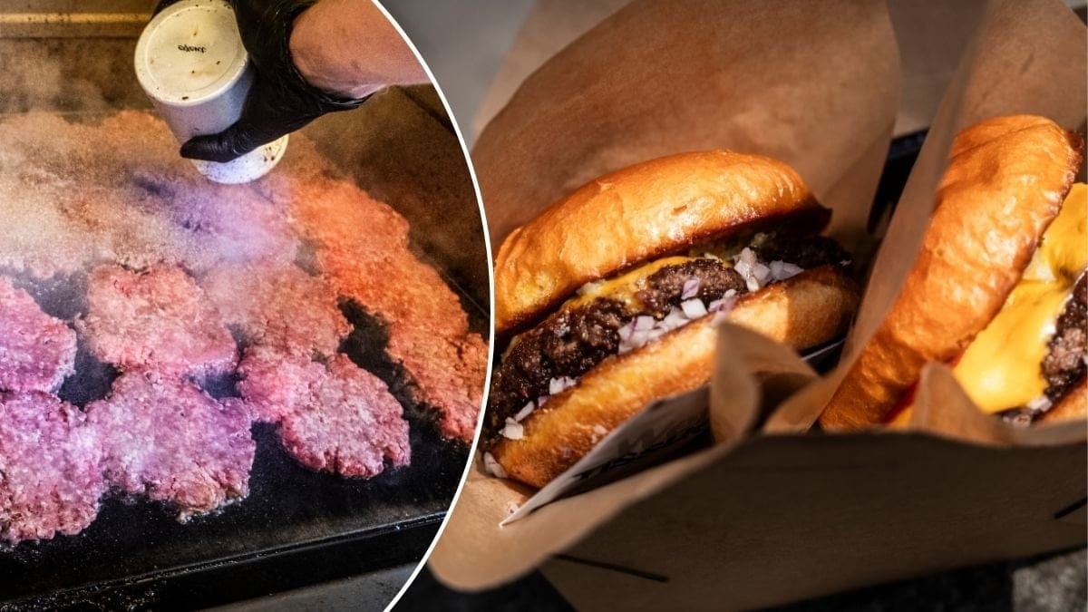 Bilder på hamburgare och smahburgare.