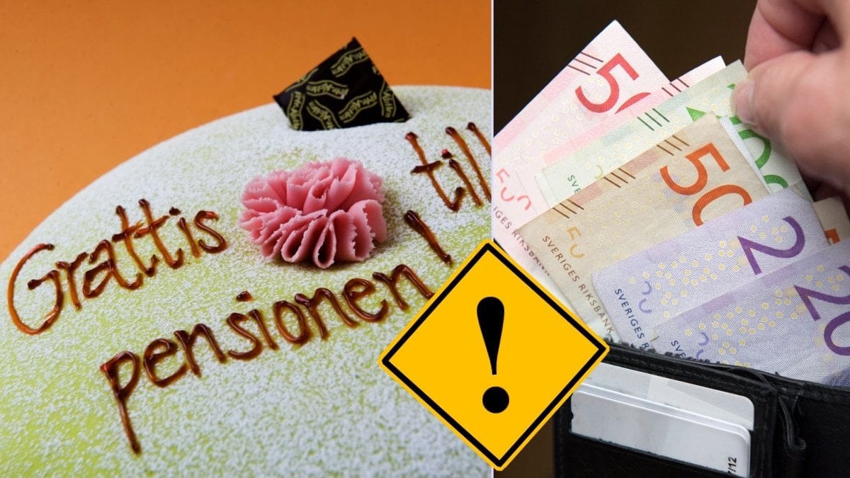 Pensionstårta och pengar.