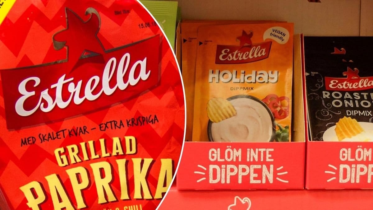 Bilder på chips och dipp.