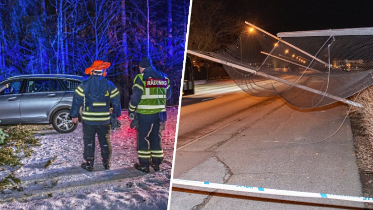 Staket som blåst omkull