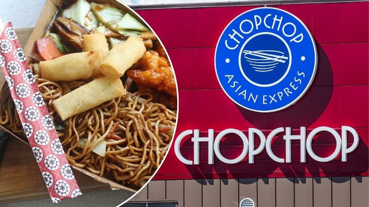 Bilder på nudlar och Chopchops entré.