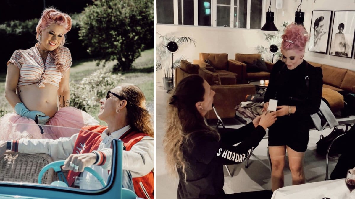 Martin ”E-type” Erikson och Melinda Jacobs har förlovat sig: Skakiga..