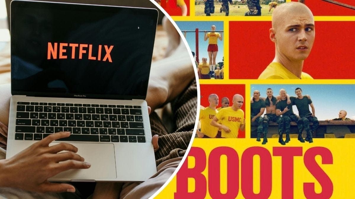 Boots och Netflix på en dator.