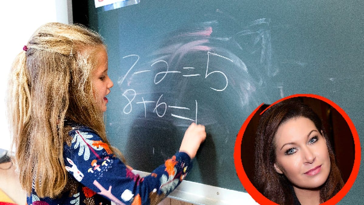 Elev vid skoltavla