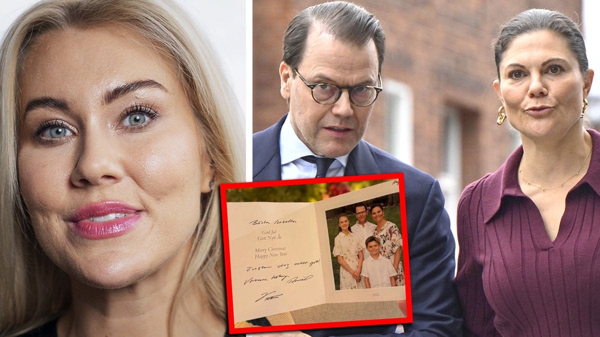 Isabella Löwengrip fick julkort från kronprinsessparet
