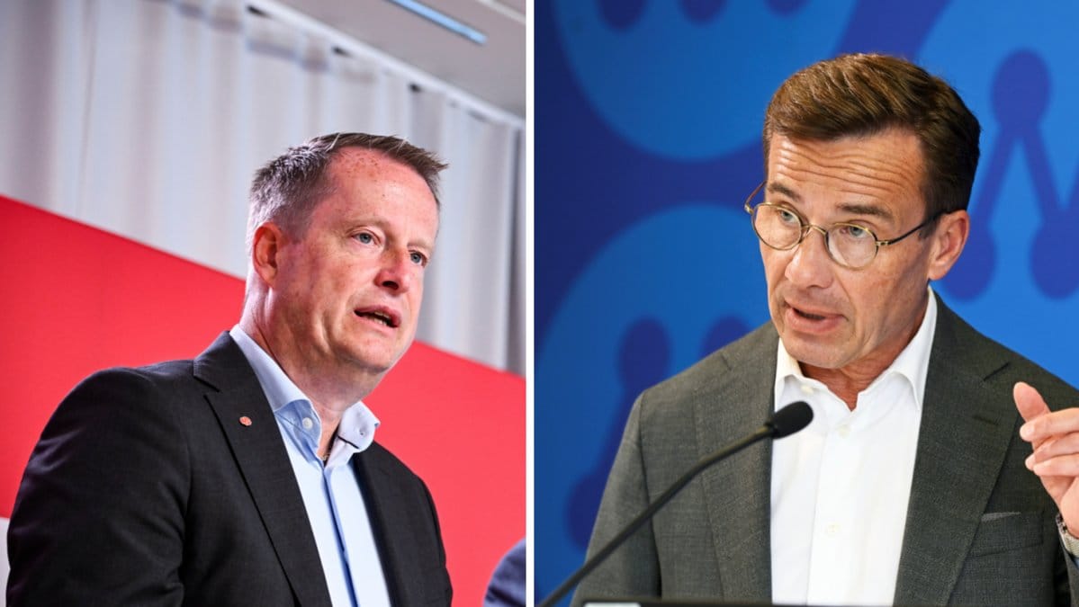 Integrations- och migrationsminister Anders Ygeman (S) och Jonas Attenius, kommunalråd i Göteborg (S), vid en pressträff i Göteborg.