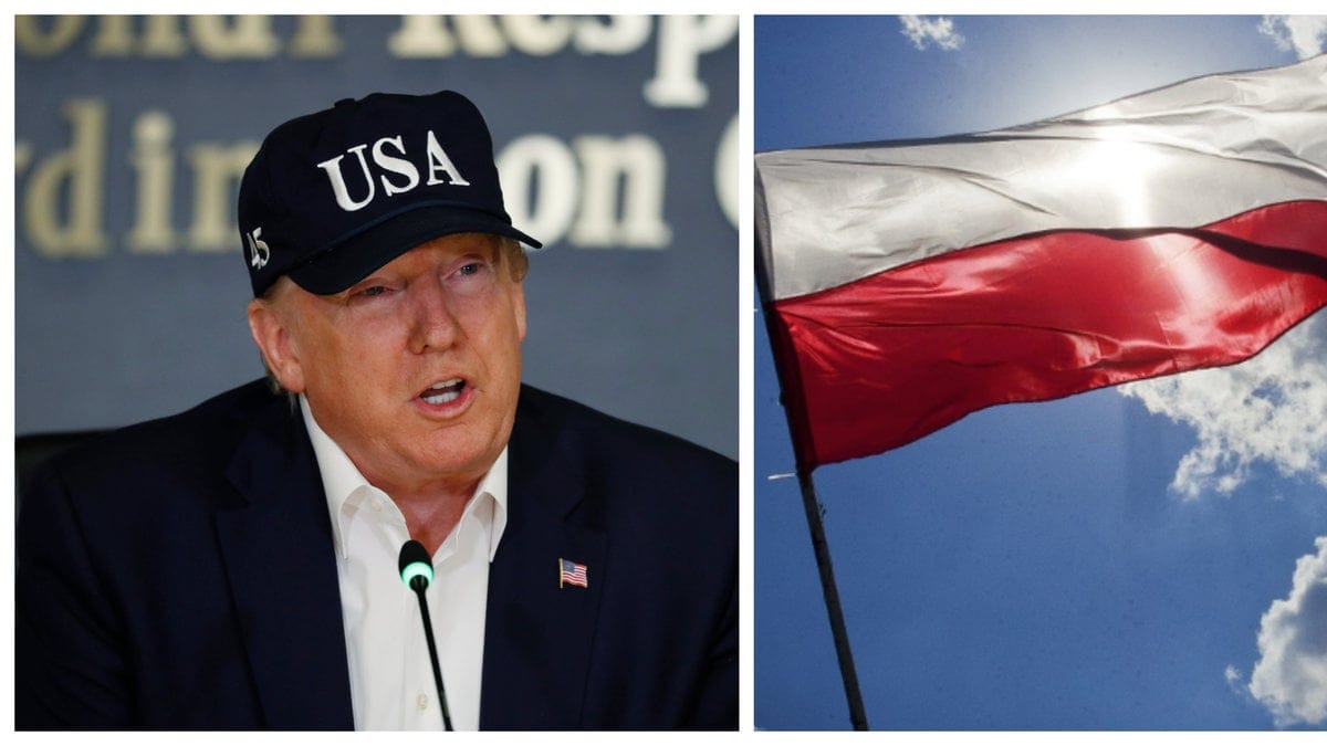 Trump får kritik efter att ha gratulerat Polen.