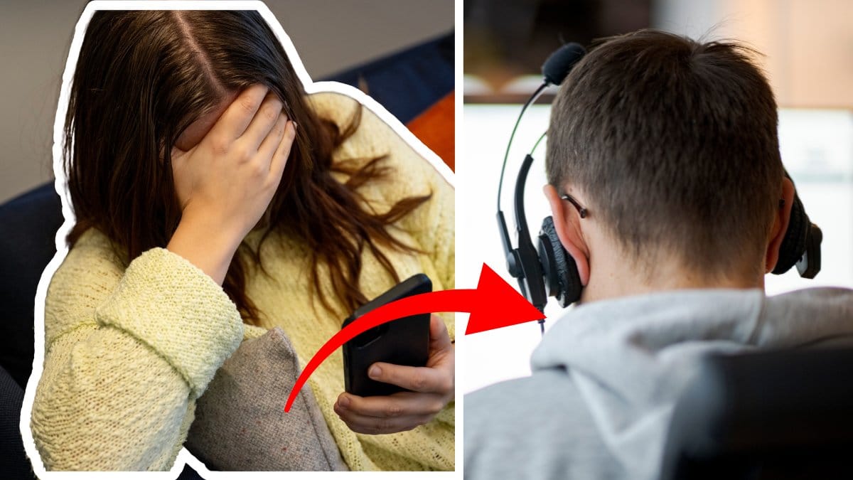 Ledsen Kvinna Röd Pil Man