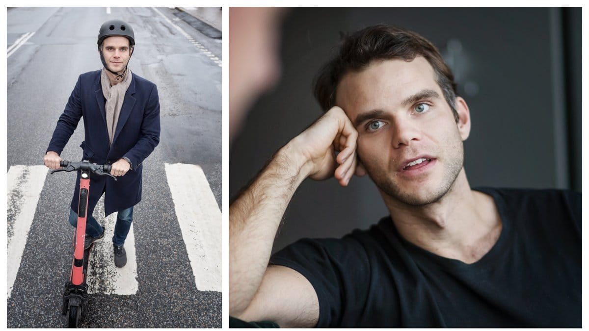 Fredrik Hjelm, 31, grundade elsparkcykelföretaget Voi.