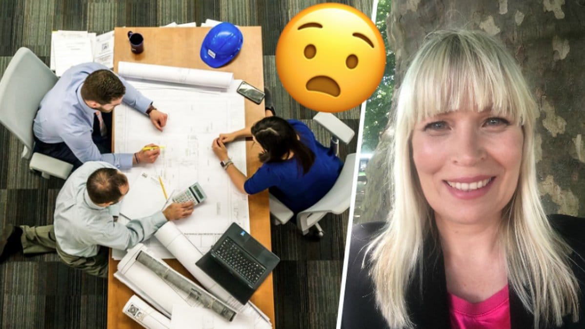 Folk som jobbar vid ett skrivbord, Nina Jansdotter, emoji