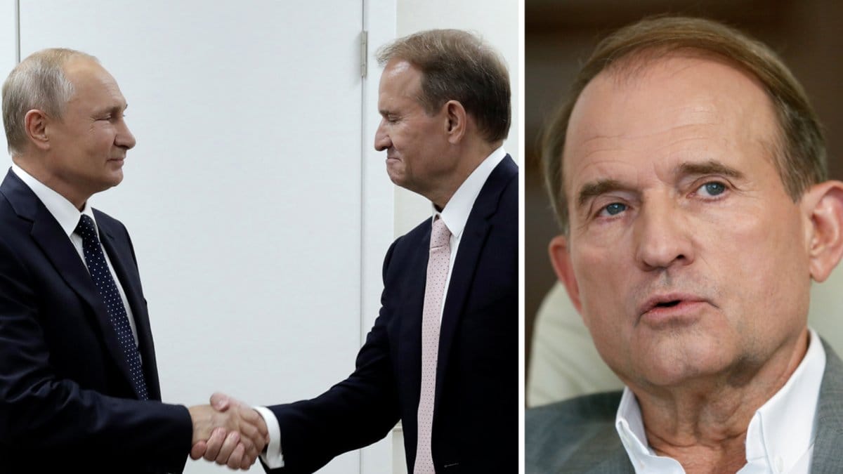 Viktor Medvedtjuk och Putin 