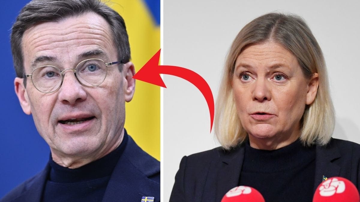 Ulf Kristersson till vänster, Magdalena Andersson till höger.