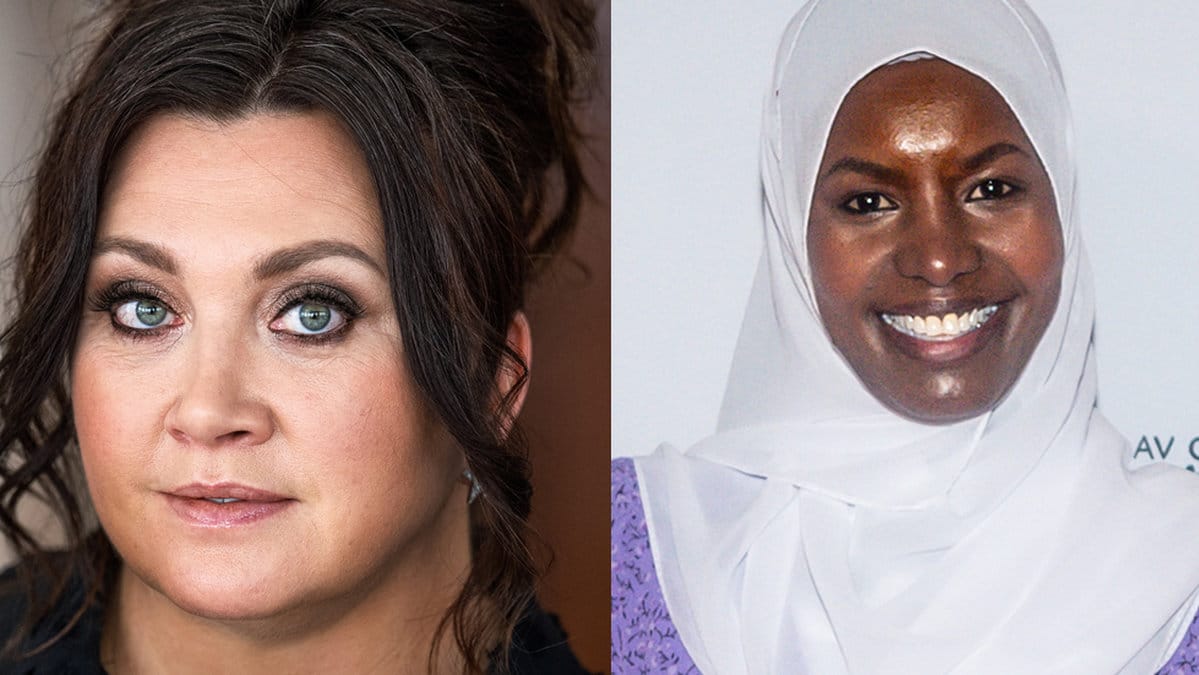Camilla Läckberg och Khadija Mohamud.