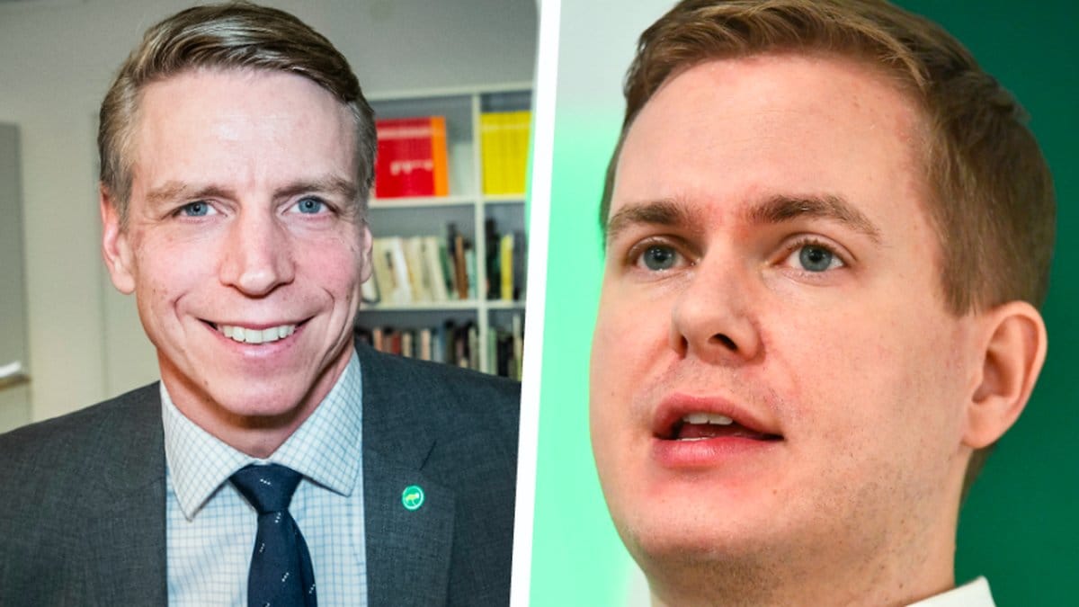 Per Bolund och Gustav Fridolin. Kollage