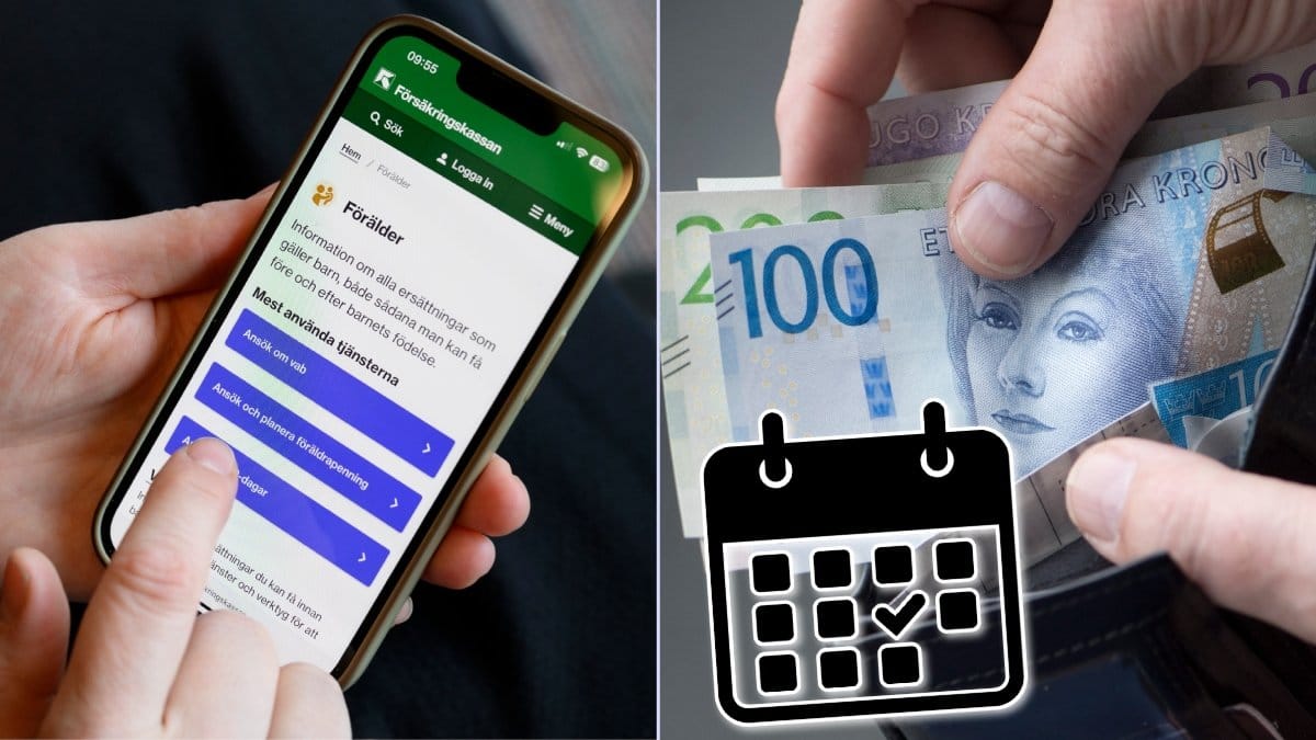 Mobil, plånbok och kalender.