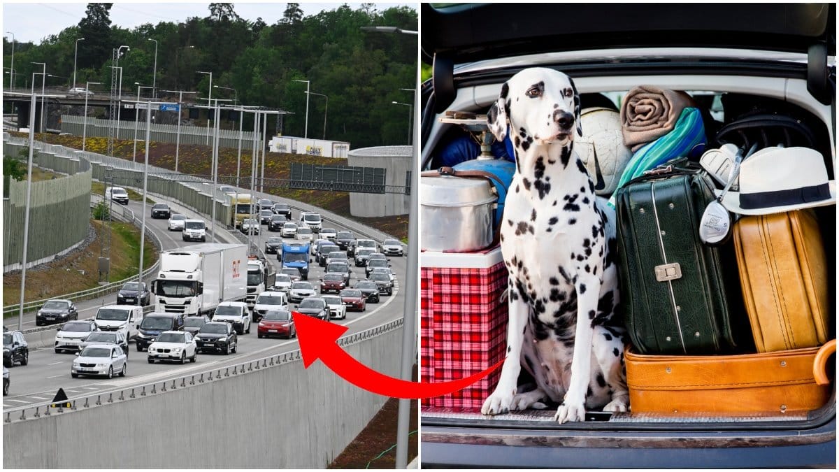 Bilkö och packad bagagelucka
