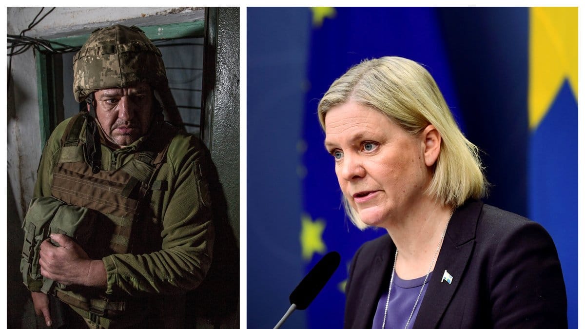Magdalena Andersson fördömer Rysslands invasion.